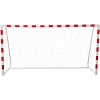 AWTOOLS Serie - Voetbaldoel - 300x200x90 cm - Stalen Frame - Wit