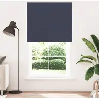 vidaXL Rolgordijn verduisterend 130x230 cm stofbreedte 126,6 cm blauw