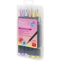 Legami SET OF 12 BRUSH MARKERS - BRUSH MARKERS - PASTEL COLOURS