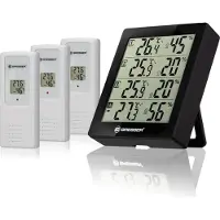 Bresser Quadro 7000020CM3000 Thermo- en hygrometer Zwart