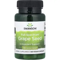 Swanson Health , Volledig Spectrum Grape Zaad, 380 mg, 100 Capsules