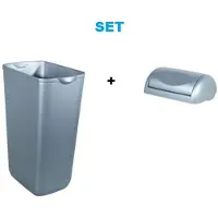 Marplast S.p.A. Marplast waste bin 23 liter in satin made of plastic + wa...