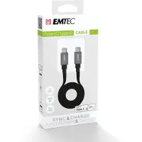 Emtec USB-kabel USB-C stekker, USB-C stekker 1.20 m Zwart ECCHAT700TC2