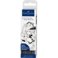 Faber-Castell PITT Artist Pens Manga 4-set Black