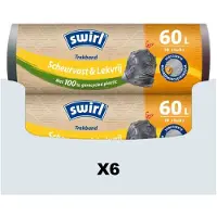Swirl 6x Vuilniszakken Met Trekband 60 Liter 10 Stuks