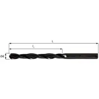 HUVEMA - Metaalboor HSS, rolgewalst, Type N, Lang (5xD), DIN 338 - HB497-0050