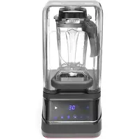 Hendi Digitale blender met geluiddempende kap – BPA-vrij – 2,5L – 230V/1680W – Roestvrij staal met titanium coating