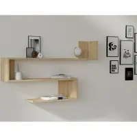 Emob Houten Fashion Wandplank | Melamine Laag | Saffier Eik