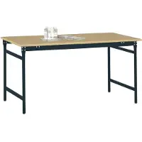 Manuflex BB3025.7016 Bijzettafel basis stationair met multiplex tafelblad in antraciet RAL 7016, bxdxh: 1000 x 800 x 780 mm Antraciet