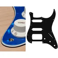 Boston ST-323-PBU pickguard, Stallion, SSH, 3 pot holes, 3-5 switch, 3 ply, pearl blue