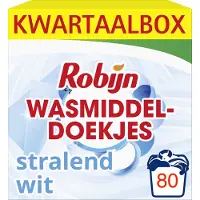 Robijn 5x Wasmiddeldoekjes Stralend Wit 16 stuks