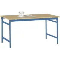 Manuflex BB3015.5007 Bijzettafel basis stationair met multiplex tafelblad in stralend blauw RAL 5007, bxdxh: 1000 x 600 x 780 mm Stralend blauw (RAL 5007)