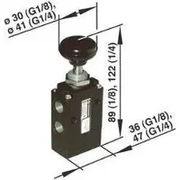 IMI NORGREN Mechanisch bedienbaar pneumatisch ventiel 03040402 Materiaal (behuizing) Aluminium 1 stuk(s)