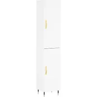 vidaXL Hoge kast 34,5x34x180 cm bewerkt hout wit