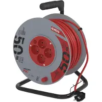 Emos 1908045001, Standaard, Blauw, Oranje, 4 AC-uitgangen, H05VV-F3G, 50 meter, 16 A