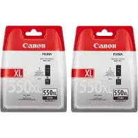 Canon Ink 550, 550 Origineel Inktcartridge Zwart Duopak van 2