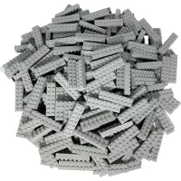 LEGO 2x8 steen, hoge steen, lichtgrijs - 3007, NIEUW! Aantal: 100 stuks