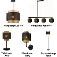 LumenXL Staande lamp goud met zwart - John