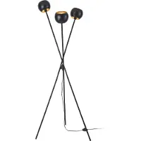 Lux.pro Standaarlamp 'Nykvarn', 3 E14 fittingen, 3 lampen, metaal, zwart