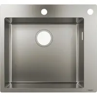 Hansgrohe spoelbak voor de keuken, inbouwmodel, 450 mm breed, geschikt voor een 600 mm breed keukenkastje, chroom
