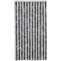 vidaXL Vliegengordijn 100x230 cm chenille grijs en zwart