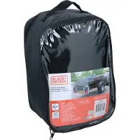 Black & Decker Aanhangwagennet - 2 x 3 M - Rekbaar Elastiek 8MM - In Opbergtas - Zwart