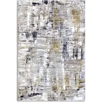 Elle Decoration Vloerkleed Malard - Grijs/Geel 80 x 150 cm