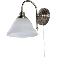 LINDBY Wandlampe , Hanna, dimbare, Brons / Oudmessing, Woonkamer, Glas, Antiek