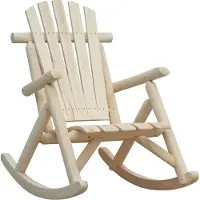 Outsunny Schommelstoel naturel dennenhout 66 x 96 x 98cm