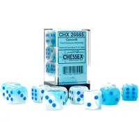 Chessex Gemini Dobbelstenen Blok | Set van 12 D6 Dobbelstenen voor Bordspellen, RPG's & Miniatuurspellen | 16 mm Kwaliteit