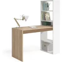 CALICOSY Omkeerbaar bureau met opbergplank l 120 cm