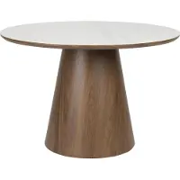 White Label Eettafel Almira Round Walnut