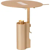 Lucide FITS - Tafellamp - LED - 1x7W 3000K - Mat Goud / Messing