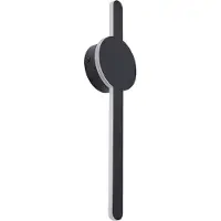 LINDBY LED-wandlamp Borian, zwart, Woon-/ Eetkamer, Kunststof, Modern, LED wandlamp