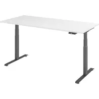 Hammerbacher Rechthoekig Zit-sta-bureau 1.800 x 800 x 1.295 x 645 - 1.295 Hout, Metaal Wit