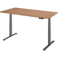Hammerbacher Rechthoekig Zit-sta-bureau 1.600 x 800 x 1.295 x 645 - 1.295 Hout, Metaal Bruin
