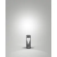 FABAS LUCE Sokkellamp buiten Teo, zwart, Aluminium, Modern, LED buitenlamp