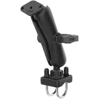 RAM Mount dubbele U-beugel railbevestiging voor kleinere rails met diamantplaatadapter