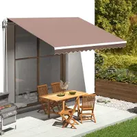Prolenta Maison Exclusive - Vervangdoek voor zonnescherm, bruin, 400x350 cm, polyester