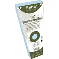 Exacompta 6x FOREVER Pak van 100 trapezium tabstroken met perforatie 180g - 105x240mm - Lichtblauw - 13515E