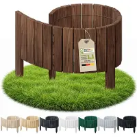 Pemicont graskant hout - 100 cm - 40 cm hoog - bruin - rechte rand - grindrand - grenen