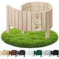Pemicont graskant hout - 100 cm - 30 cm hoog - onbehandeld - rechte rand - grindrand - grenen
