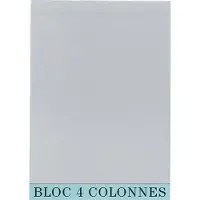 Exacompta 5x Blok boekhoudcontrole 29,7x21cm - 4 kolommen - 70 bladen - Grijs - 5704E