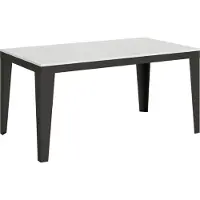 Itamoby Uittrekbare tafel, 90 x 160/420 cm, frame Flame Evolution, esdoorn, wit, antraciet