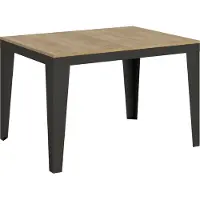 Itamoby Uittrekbare tafel 90x120/380 cm, frame: Flame Evolution, eikenhout, naturel/anthraciet