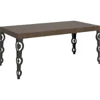 Itamoby Karamay uitschuifbare tafel, 200/460 x 90 cm, notenhout/anthraciet, poten