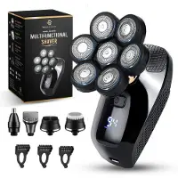 Wellshave 5 in 1 Scheerapparaat Mannen Deluxe - Gezicht en Hoofd Trimmer - Nat en Droog Shaver - Neustrimmer - Skull shaver