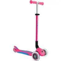 Globber 3-Wiel Step - Primo Foldable Plus Lights Fuchsia - roze - lichtgevende wielen - vouwbaar - in hoogte verstelbaar - vanaf 3 tot 9 jaar
