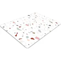 Decormat Vloerbeschermer - Gekleurde Vlekken Vloerbeschermer Harde Vloer - 100 x 70 cm - Rood Vloerbeschermer Harde Vloer - Bureaustoelmat - Vloerbeschermer Harde Vloer - Stoel Mat - Werkplekdecoraties