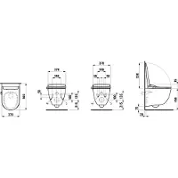 Laufen Cleanet Pro Lite - Elektronisch bidet met keramiek, hangend, Rimless, SoftClose, wit H614890000S002
